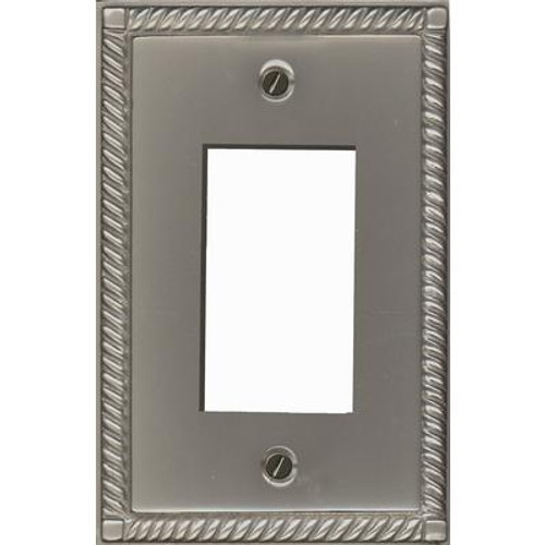 Double Rocker Solid Brass Pewter Finish