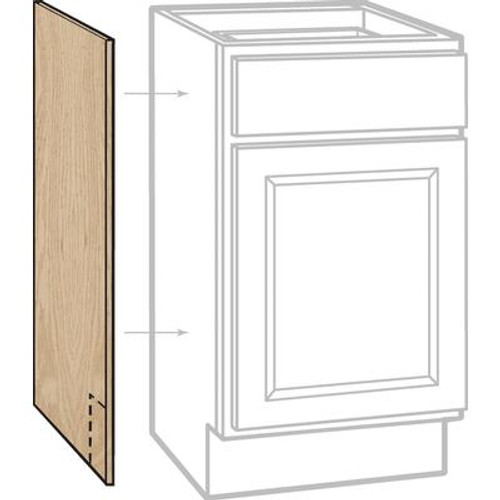 Unfinished Oak 24X35 Base End Pnl