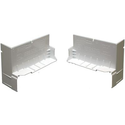 4-1/8 Inch White PVC End Caps for SureSill Sloped Sill Pans (Pair)