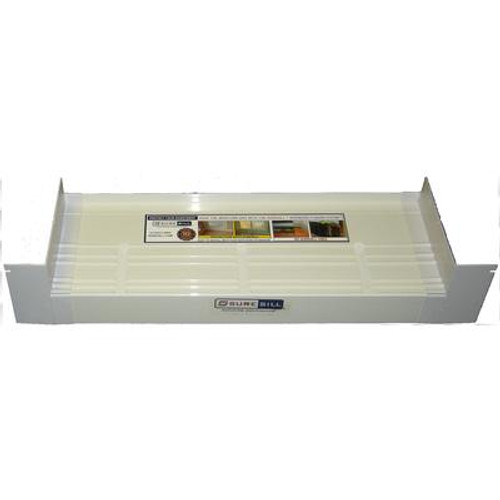 6-9/16 Inch x 150 Inch White PVC Sloped Sill Pan for Door and Window Installation and Flashing (Complete Pack)