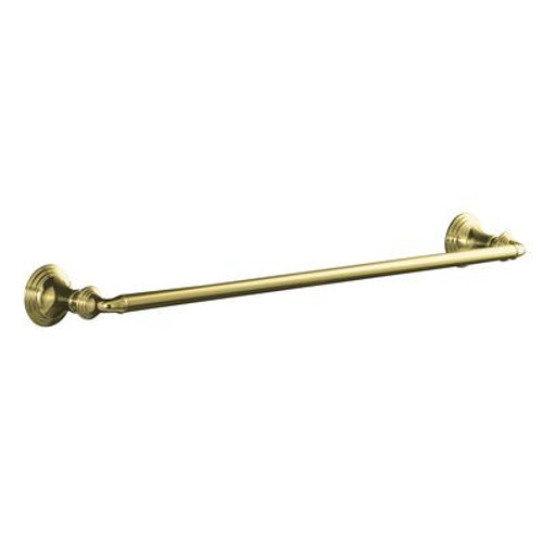 Devonshire 30 Inch Towel Bar in Vibrant Polished Brass