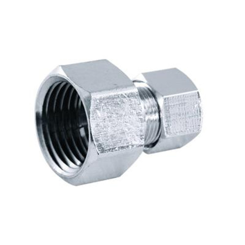Supply Fitting 1/2 Inch Female Threaded Straight Chrome Plated Brass