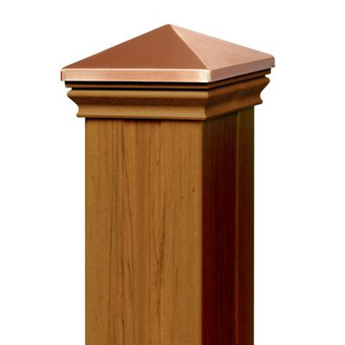 4 Ft. - Post Sleeve Kit  (with matchIng cap & base collar) - Cedar - Railing