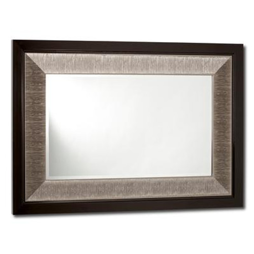 Milano; Mirror; Brown Gloss/ Silver hairline inlay - 18 Inch x 30 Inch