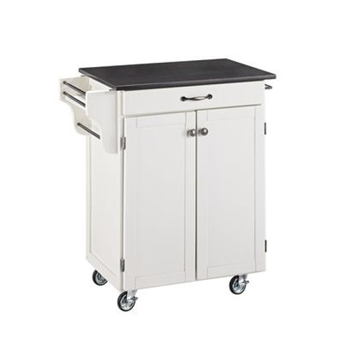 White Create A Cart With Black Granite Top