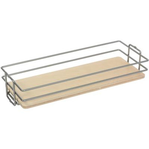 Frosted Nickel Center-Mount Pantry Basket - 8 Inches Wide