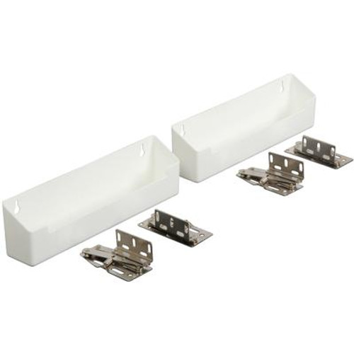 Polymer White Sink Front Tray with Hinges - 11 Inches Wide