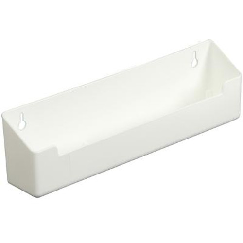 Polymer White Sink Front Tray with Ring Holder - 14 Inches Wide