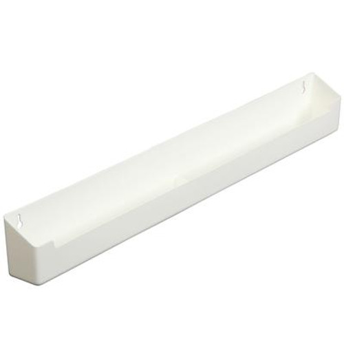 Polymer White Sink Front Tray With Stops - 30.4375 Inches Wide