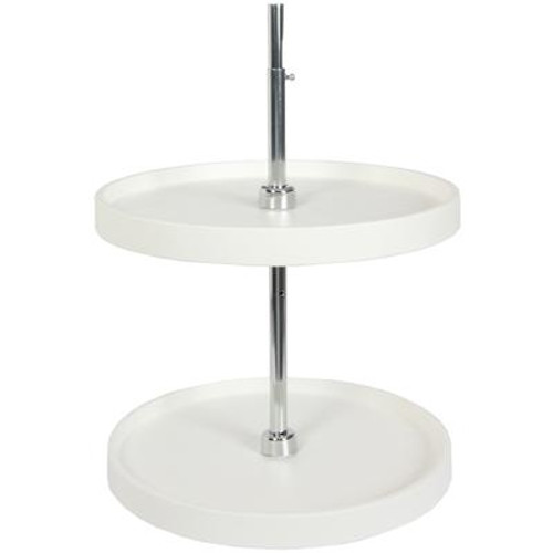 Full Round 2 Shelf Poly Lazy Susan - 20 Inches Diameter