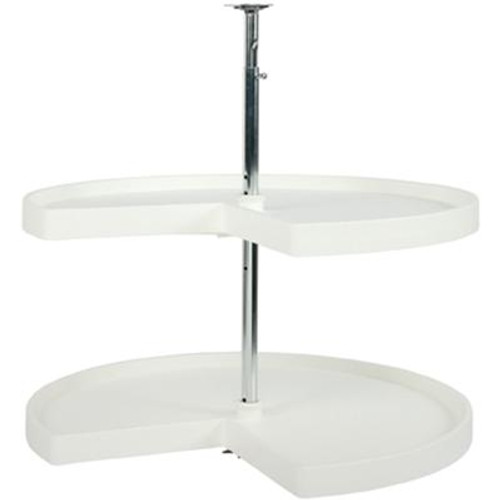 Kidney Shaped 2 Shelf Poly Lazy Susan - 32 Inches Diameter