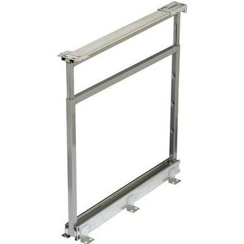 Center Mount Frosted Nickel Pantry Frame - 25 Inches to 28.5 Inches Tall