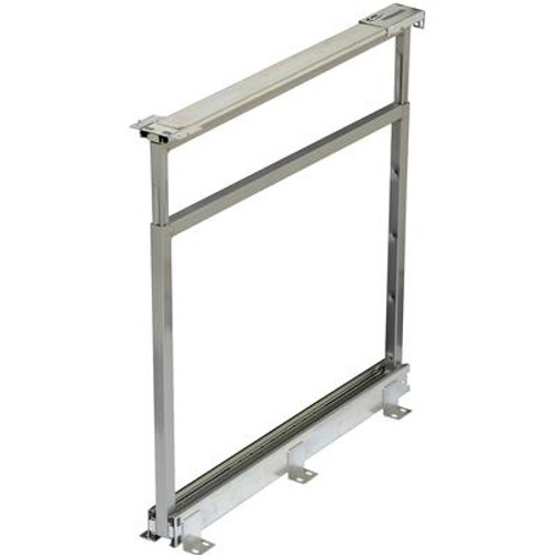 Center Mount Frosted Nickel Pantry Frame - 18.75 Inches to 22.5 Inches Tall