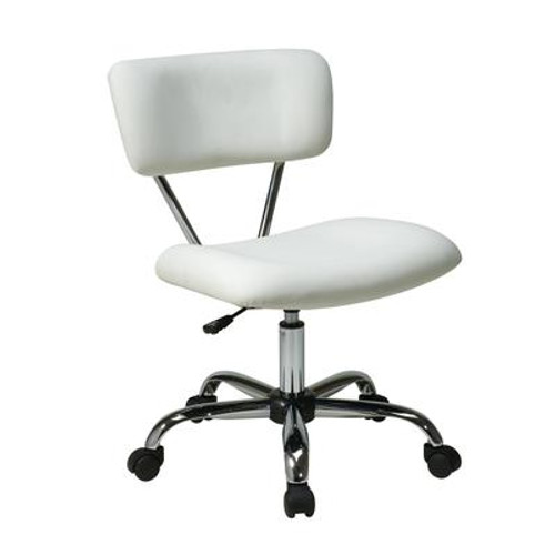 Vista Task Office Chair-White Vinyl