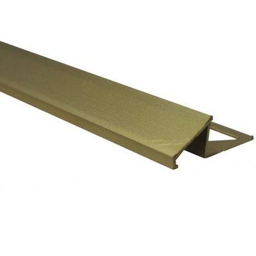 Aluminum Tile Reducer 1/2 Inch(12MM) - 8 Foot - Satin Gold - Pack of 10