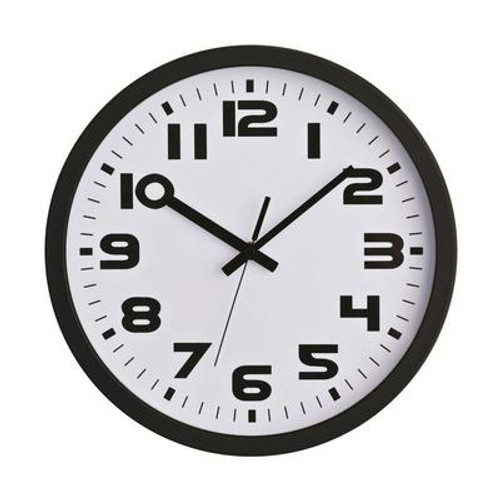 Sweep-12 inch Black Sweep Wall Clock