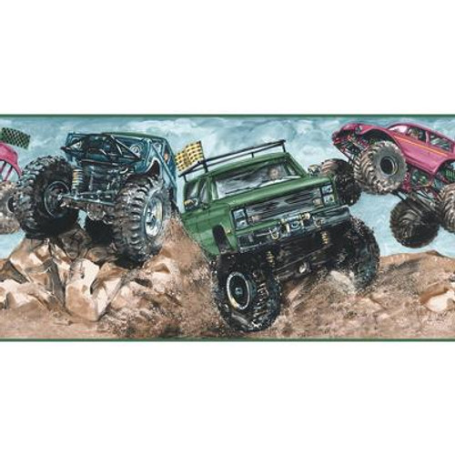 10.25 In. H Jewel Tone Monster Truck Border