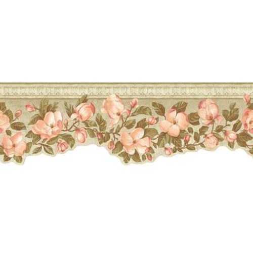 6.88 In. H Orange Pastel Magnolia Border