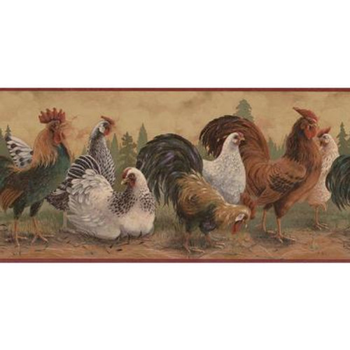 10.25 In. H Red Rooster Border