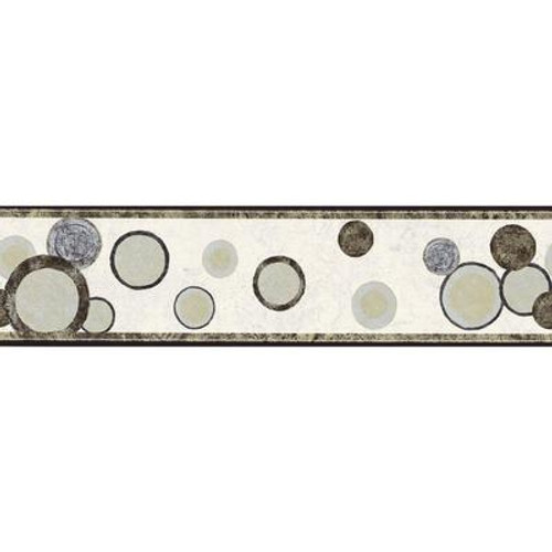 6.75 In. H Black; Gold and Silver Contemporary Circles Border