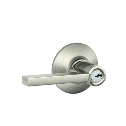 Satin Nickel Lattitude Keyed Lever