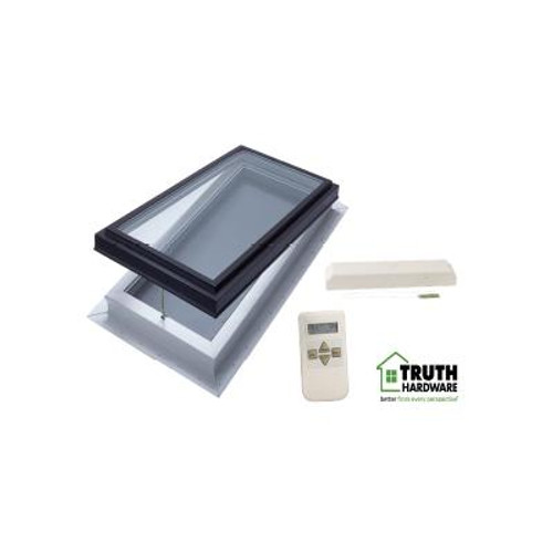 Venting Electric Elite Self Flashing LoE3 Clear Glass Skylight - 2 Feet x 4 Feet