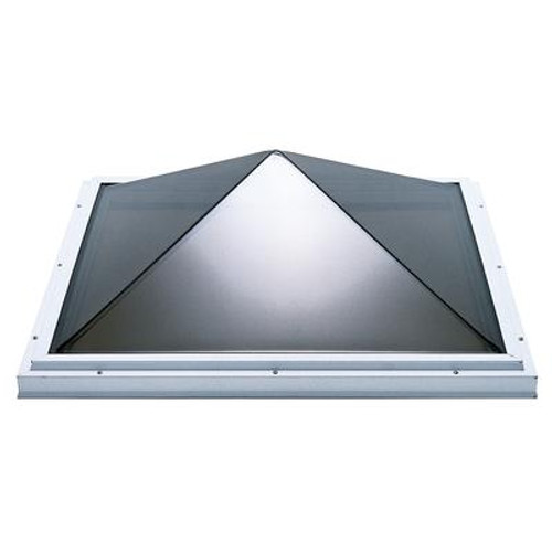 Fixed Acrylic Curb Mount Double Glazed Acrylic Pyramid Skylight - 2 Feet x 2 Feet