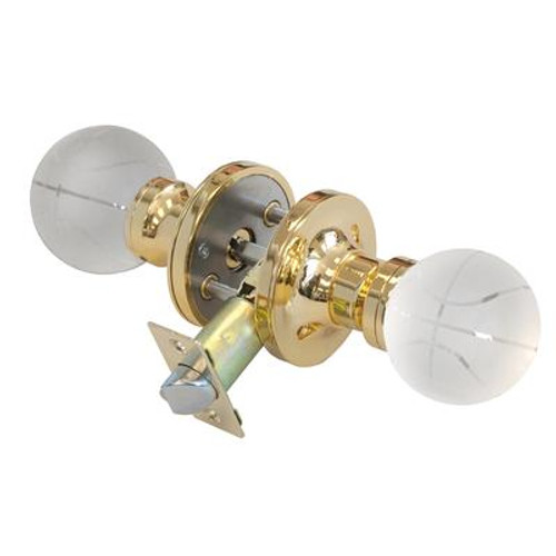 Basketball Brass Privacy LED Door Knob