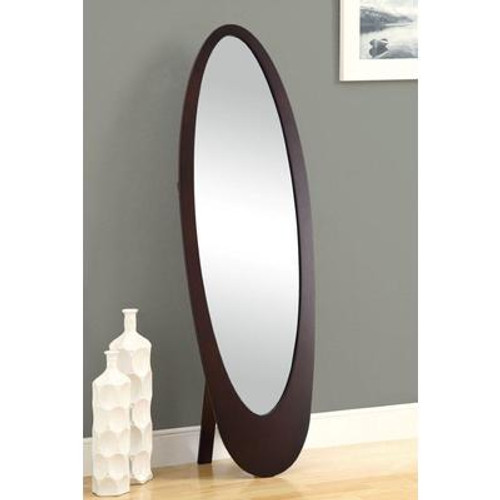 Mirror - 59''H / Cappuccino Contemporary Oval Frame