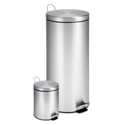 30L and 3L Stainless Steel Step Can Combo
