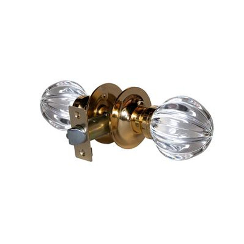 Wave Brass Passive LED Door Knob