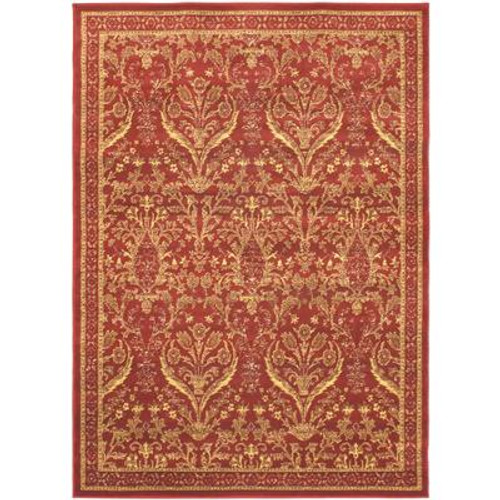 Oriental Garden Dark Red Rug - 5 Ft. 5 In. x 7 Ft. 9 In.