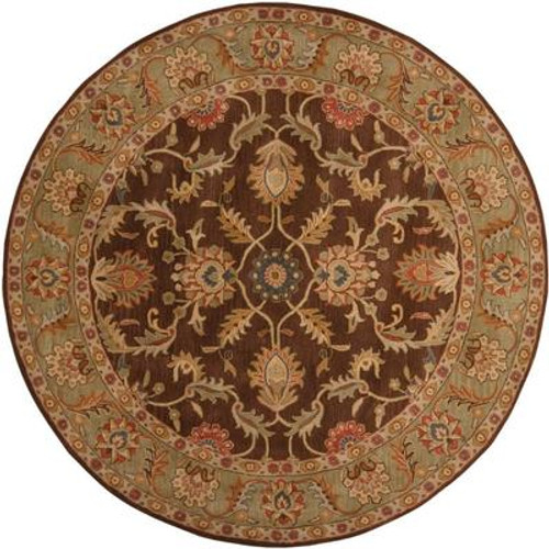 Brawley Chocolate Wool  Round - 6 Ft.  Area Rug