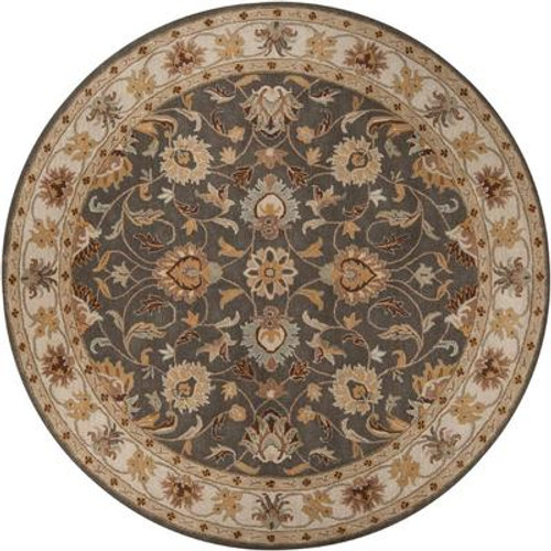 Berkeley Charcoal Wool Round  - 9 Ft. 9 In. Area Rug
