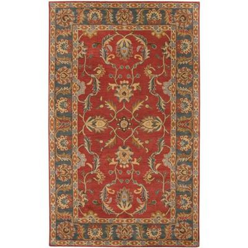 Bradbury Rust Red Wool  - 8 Ft. x 11 Ft. Area Rug