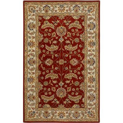 Brisbane Red Wool  - 5 Ft. x 8 Ft. Area Rug