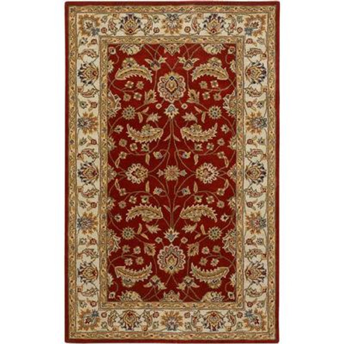 Brisbane Red Wool  - 7 Ft. 6 In. x 9 Ft. 6 In. Area Rug