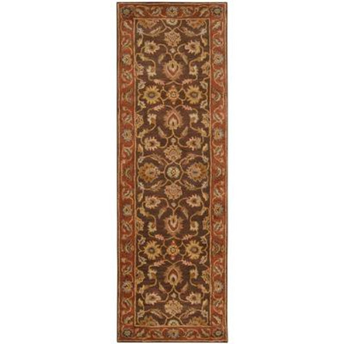 Cabris Chocolate Wool Runner - 2 Ft. 6 In. x 8 Ft. Area Rug