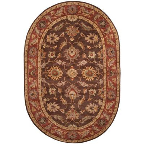 Cabris Chocolate Wool Oval  - 8 Ft. x 10 Ft. Area Rug