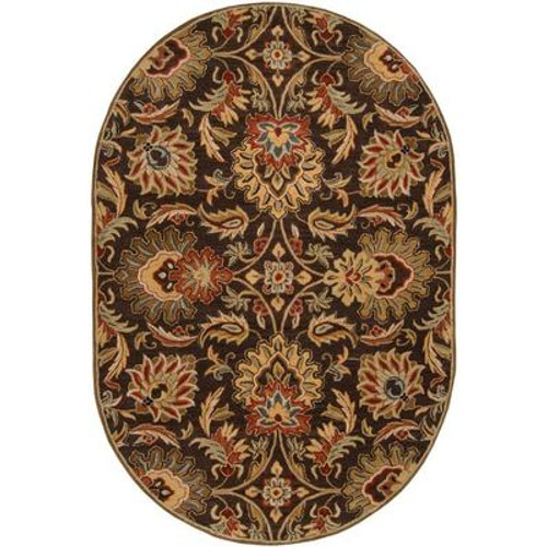 Calabasas Chocolate Wool Oval  - 6 Ft. x 9 Ft. Area Rug