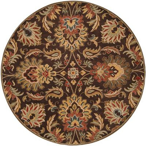 Calabasas Chocolate Wool Round - 9 Ft. 9 In.  Area Rug