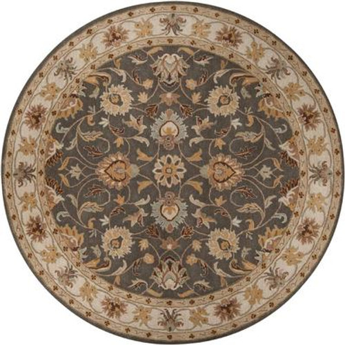 Berkeley Charcoal Wool Round  - 4 Ft. Area Rug