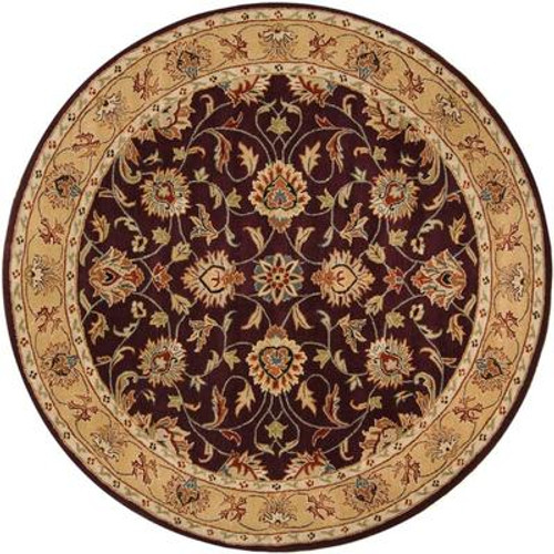 Buellton Plum Wool Round  - 8 Ft. Area Rug