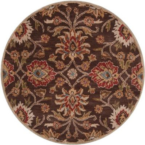 Dachstein Chocolate Wool Round  - 8 Ft. Area Rug