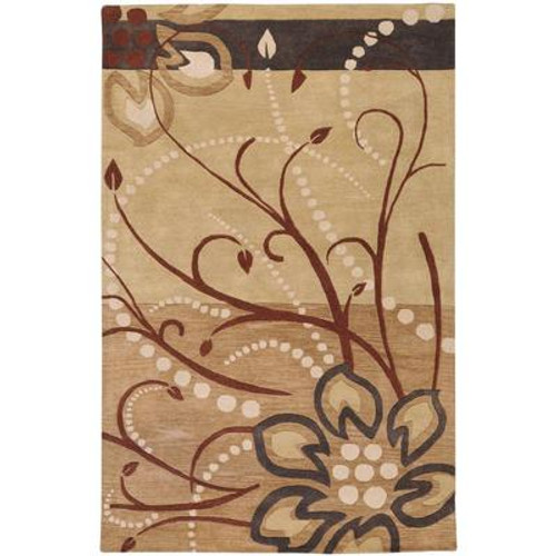 Amador Tan Wool 10 Feet x 14 Feet Area Rug