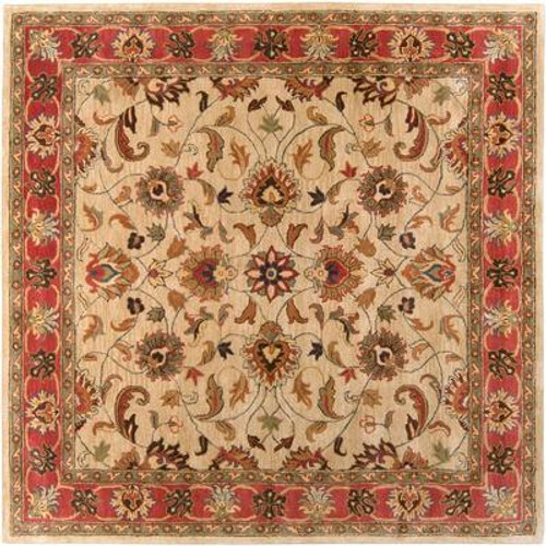 Belmont Beige Wool Square  - 9 Ft. 9 In. Area Rug