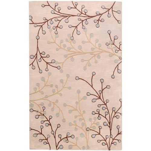 Anaheim Ivory Wool 6 Feet x 9 Feet Area Rug