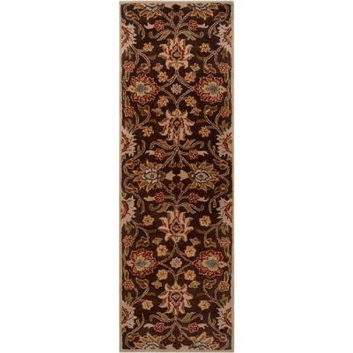 Dachstein Chocolate Wool  - 3 Ft. x 12 Ft. Area Rug