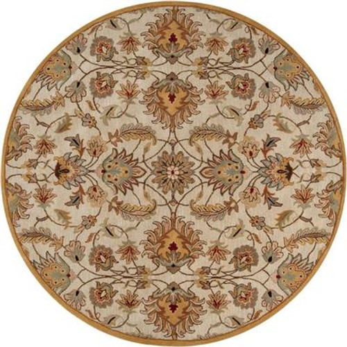 Calimesa Gold Wool Round  - 6 Ft. Area Rug