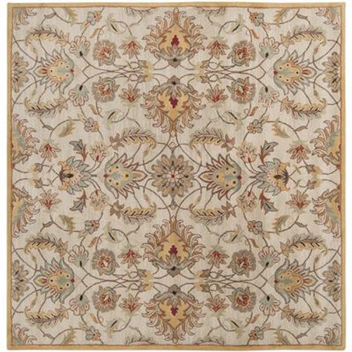 Calimesa Gold Wool Square  - 6 Ft. Area Rug